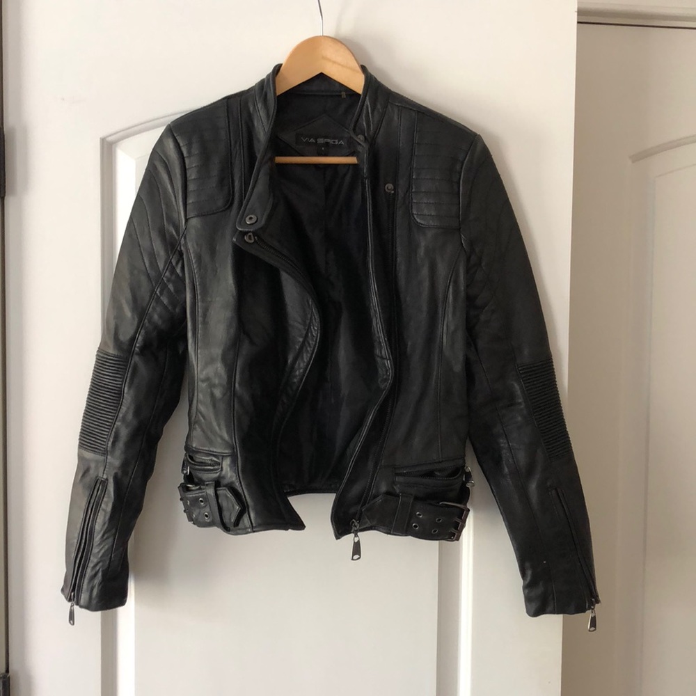 Genuine leather moto jacket!